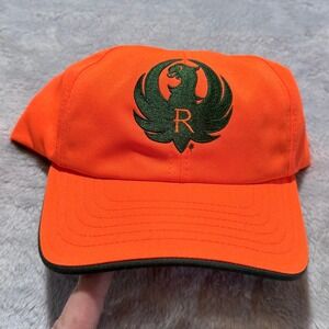 Ruger Orange Green Embroidered Phoenix Logo Baseball Cap Hat‎ Made in USA